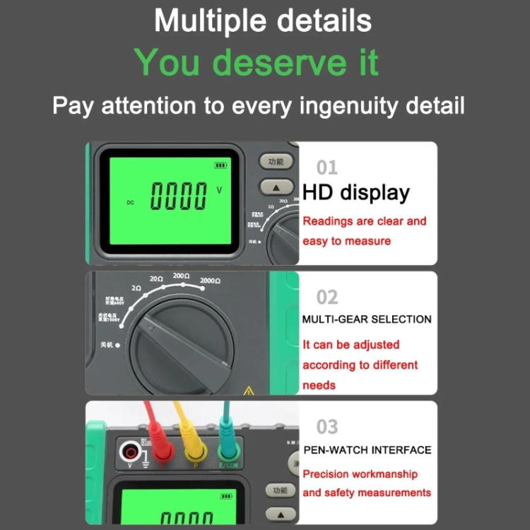 DUOYI Digital Ground Resistance Meter Tester, DY4100A, DY4100B DUOYI Digital Ground Resistance Meter Tester, DY4100A, DY4100B